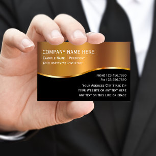 Gold Investment Business Cards