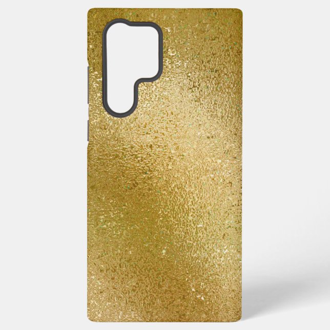 Gold iridescent texture background samsung galaxy s22 ultra case (Back)