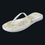 Gold Jewel Bokeh Abstract Wedding Thongs<br><div class="desc">Gold and White Jewel Bokeh Abstract chic glam glitz wedding flip flops</div>