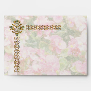 Gold Jewelled Wedding Envelope