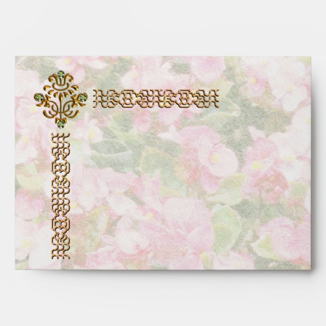 Gold Jewelled Wedding Envelope (Front)