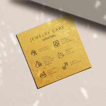 Gold Jewellery Care Instructions Business Thank Yo