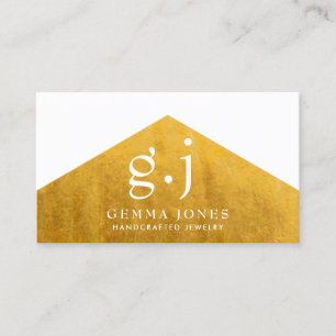 Gold Jewellery Designer Faux Gold Foil Edge Business Card