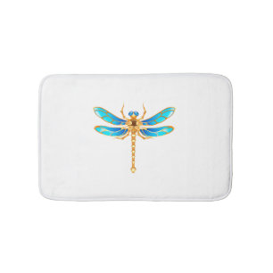 Gold jewellery dragonfly insect vip fun vector ima bath mat