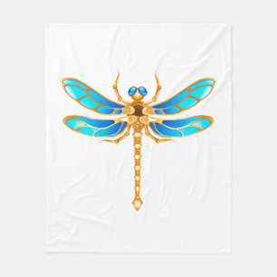 Gold jewellery dragonfly insect vip fun vector ima fleece blanket