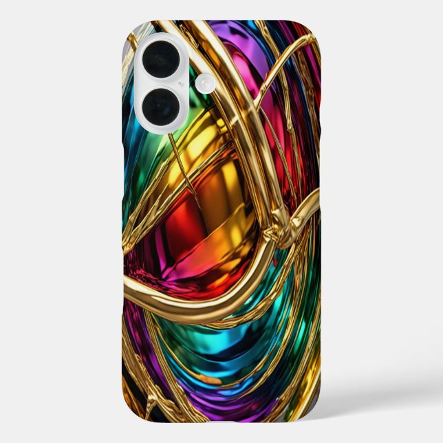 Gold & Jewels #21 - iPhone 16 Cases (Back)