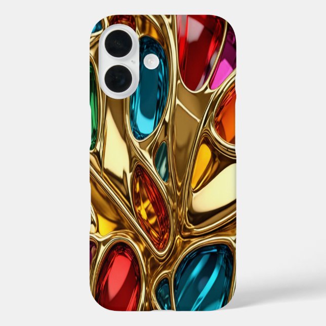 Gold & Jewels #29 - iPhone 16 Cases (Back)