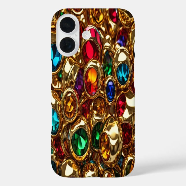 Gold & Jewels #38 - iPhone 16 Cases (Back)