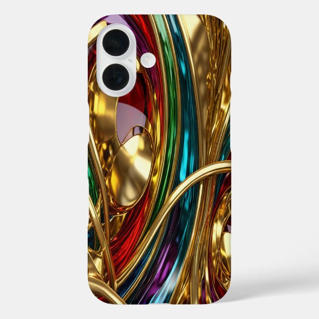 Gold & Jewels #43 - iPhone 16 Cases (Back)