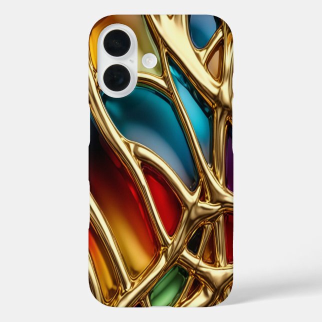 Gold & Jewels #44 - iPhone 16 Cases (Back)