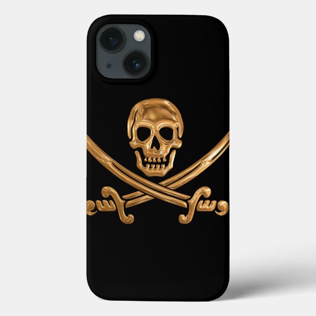 Gold Jolly Roger Case-Mate iPhone Case (Back)