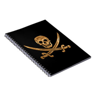 Gold Jolly Roger Notebook
