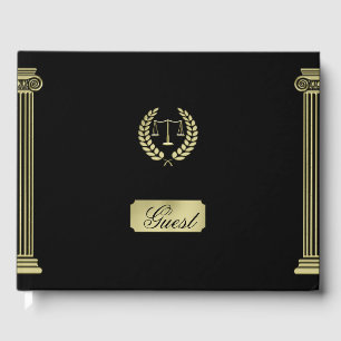 Gold Justice Scale Guest Book