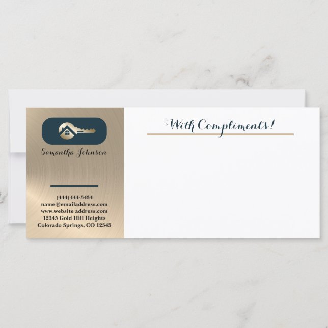 Gold Key Blue Spruce Realtor With Compliments Slip (Front)