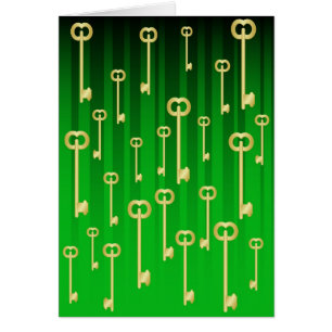 Gold keys on Green