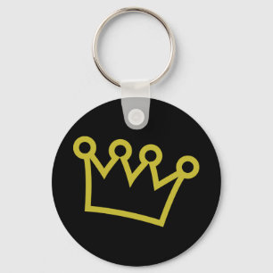 gold king crown deluxe key ring