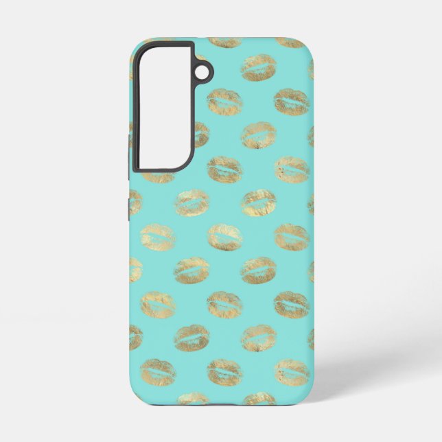 Gold Kisses Cell Phone Case (Back)