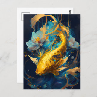 Gold Koi :: Postcard