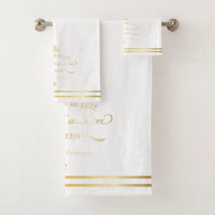 Gold La Maison De Luxe Bathroom Towel Set