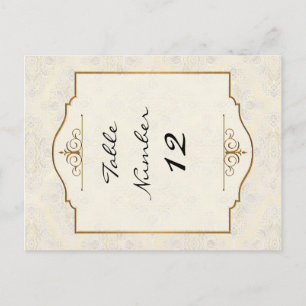 Gold & Lace Classic Formal Elegant Wedding Invite Postcard