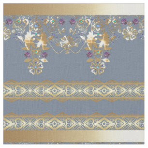 Gold lace fabric