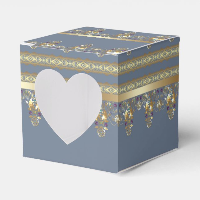 Gold lace favour box (Front Side)