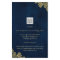 Gold Lace Navy Blue All-in-1 Wedding Invites QR Co