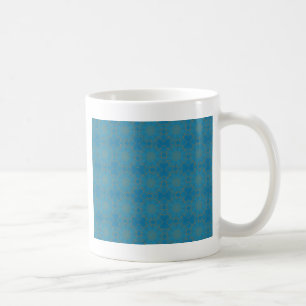 Gold Lace on Blue Coffee Mug