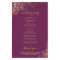 Gold Lace on Cassis Purple Budget Wedding Program