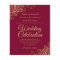 Gold Lace on Maroon Budget Wedding Invitation