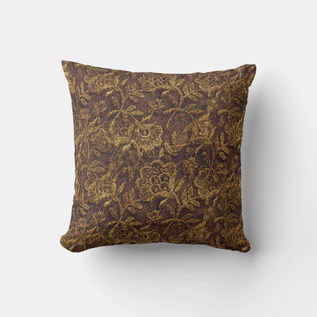 Gold Lace Pattern Cushion (Front)