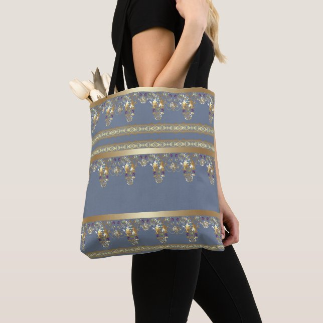 Gold lace tote bag (Close Up)