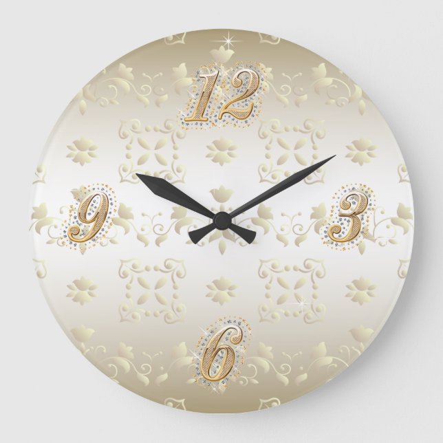 Gold Lace Wall Clock (Front)