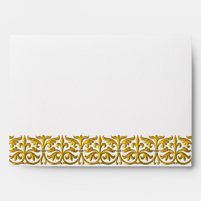 Gold Lace White Envelope (Front)
