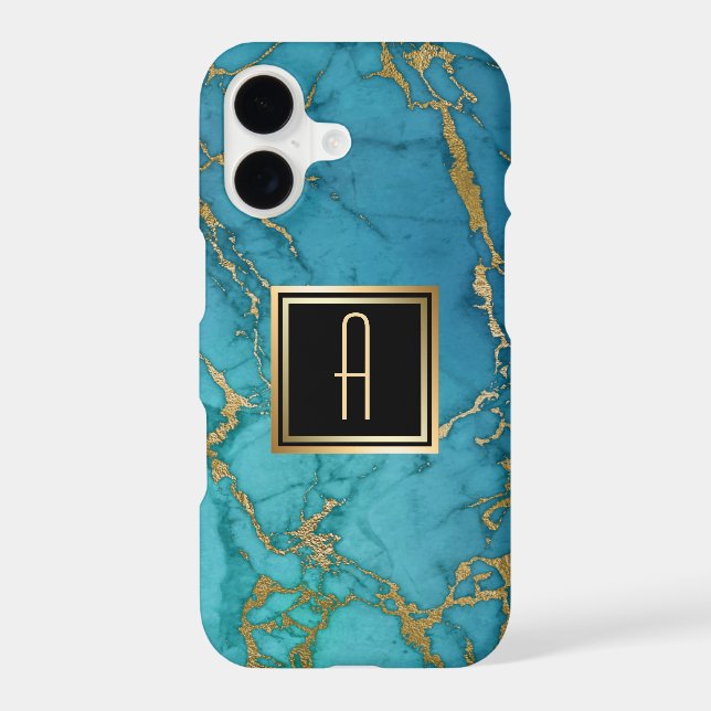 Gold Laced Blue Marble Monogram (Back)