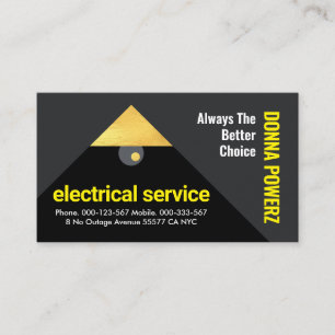 Gold Lampshade Bulb Lighting Business Card