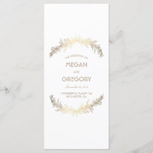 Gold Laurel Vintage Wedding Programs