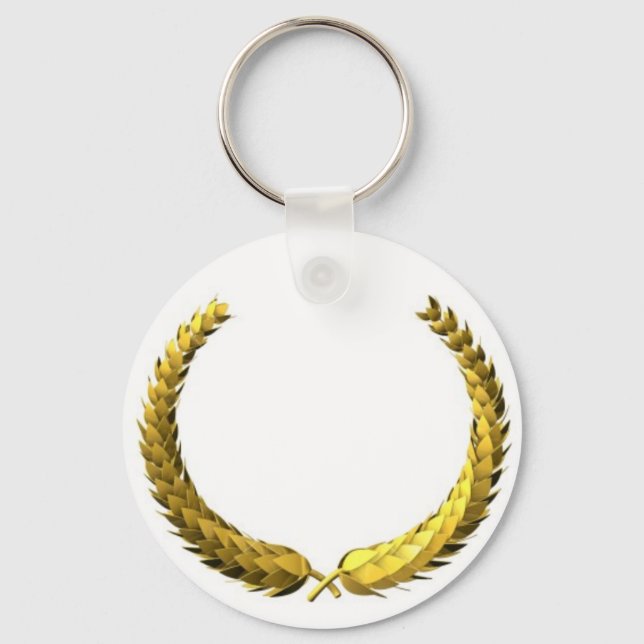 Gold Laurel Wreath Key Ring (Front)