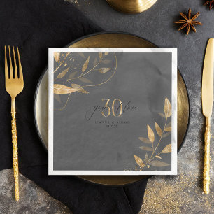 Gold Leaf 30th Anniversary Years of Love ID1169 Napkin