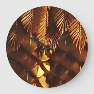 Gold Leaf Acrylic Wall Clock