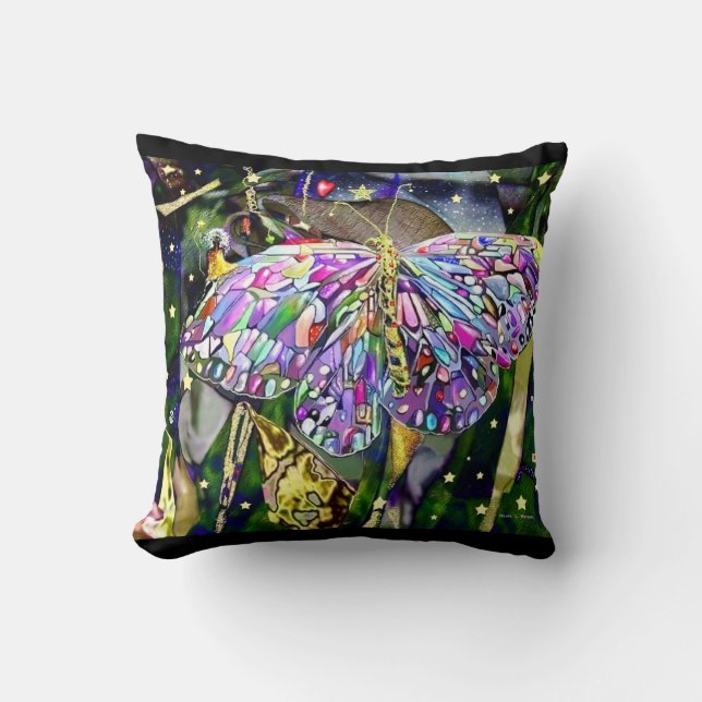Gold Leaf Butterfly! Cushion (Front)