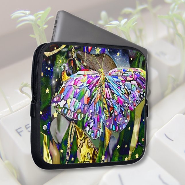 Gold Leaf Butterfly Laptop Sleeve (Creator Uploaded)