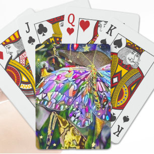 Gold Leaf Butterfly Playing Cards