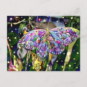Gold Leaf Butterfly Postcard