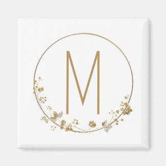 Gold Leaf Circle Minimalist Magnet