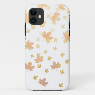 Gold Leaf Confetti on Clear Background iPhone 11 Case