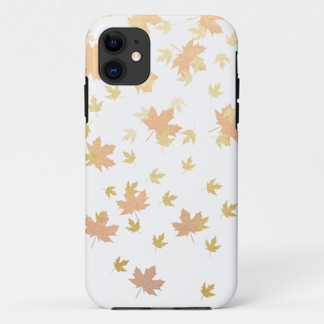 Gold Leaf Confetti on Clear Background Case-Mate iPhone Case (Back)