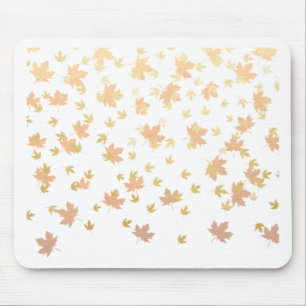Gold Leaf Confetti on Clear Background Mouse Pad