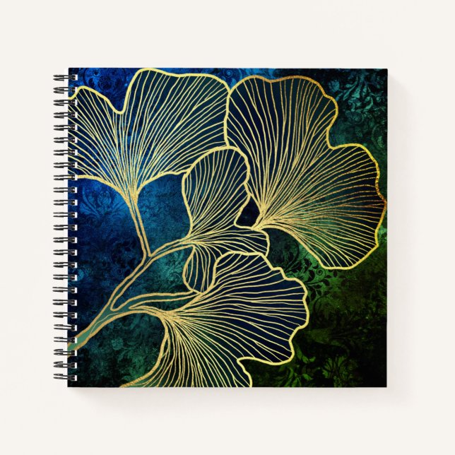 Gold Leaf Deco  Notebook (Front)