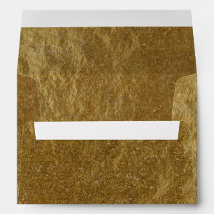 Gold Leaf Foil Look Modern Elegant Chic Wedding Envelopes